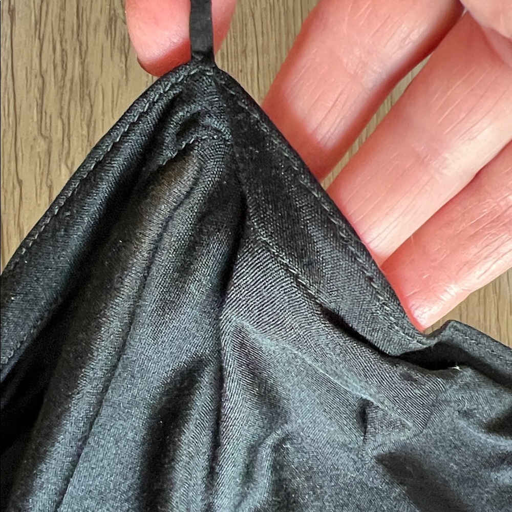 Black Silk Knit Jersey Sheer Camisole Top ties at back - Picture 7 of 10